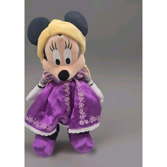 Disney Minnie Mouse Plush Tangled Rapunzel Stuffed Animal Disney Parks Exclusive - Picture 1 of 4